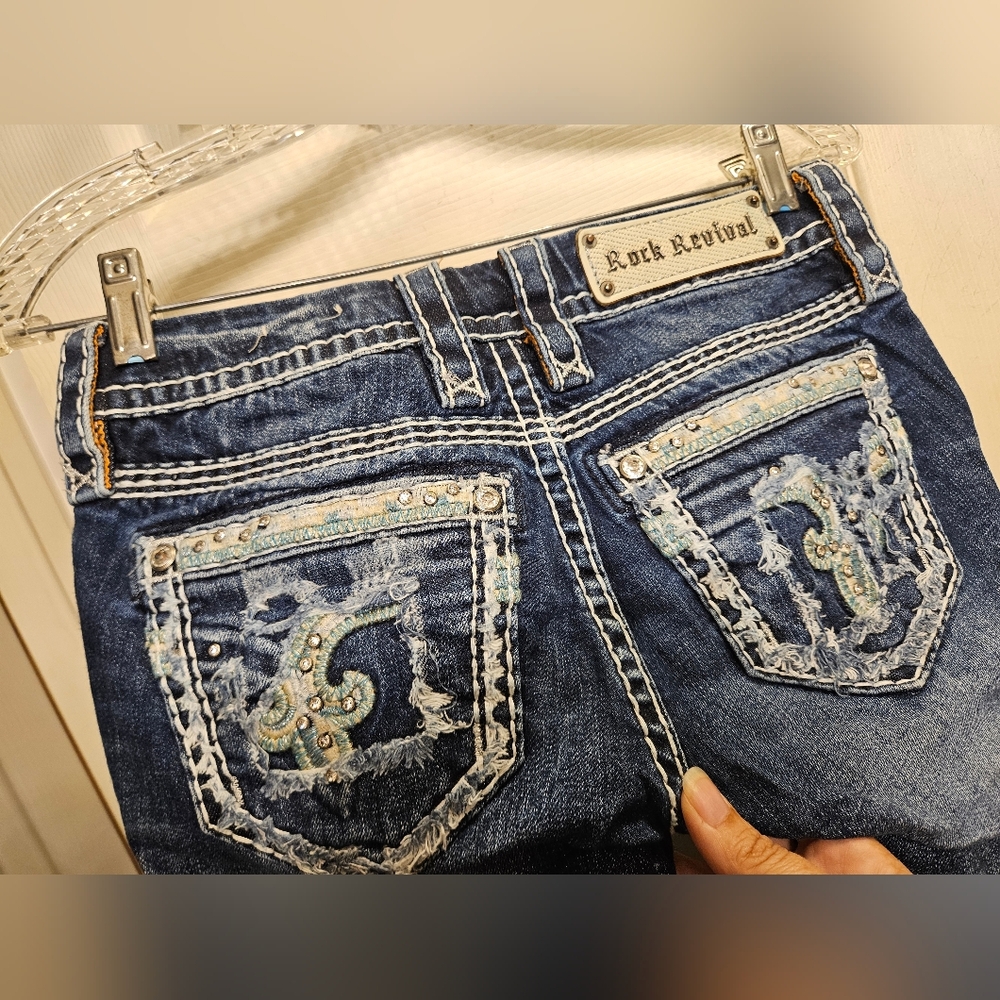 Rock revival nancy crop jeans Capris womens size 25 - Picture 5 of 9